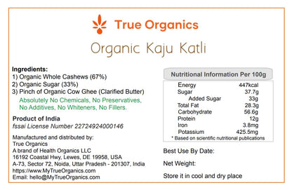Kaju Katli (100% Organic Ingredients) · 16oz