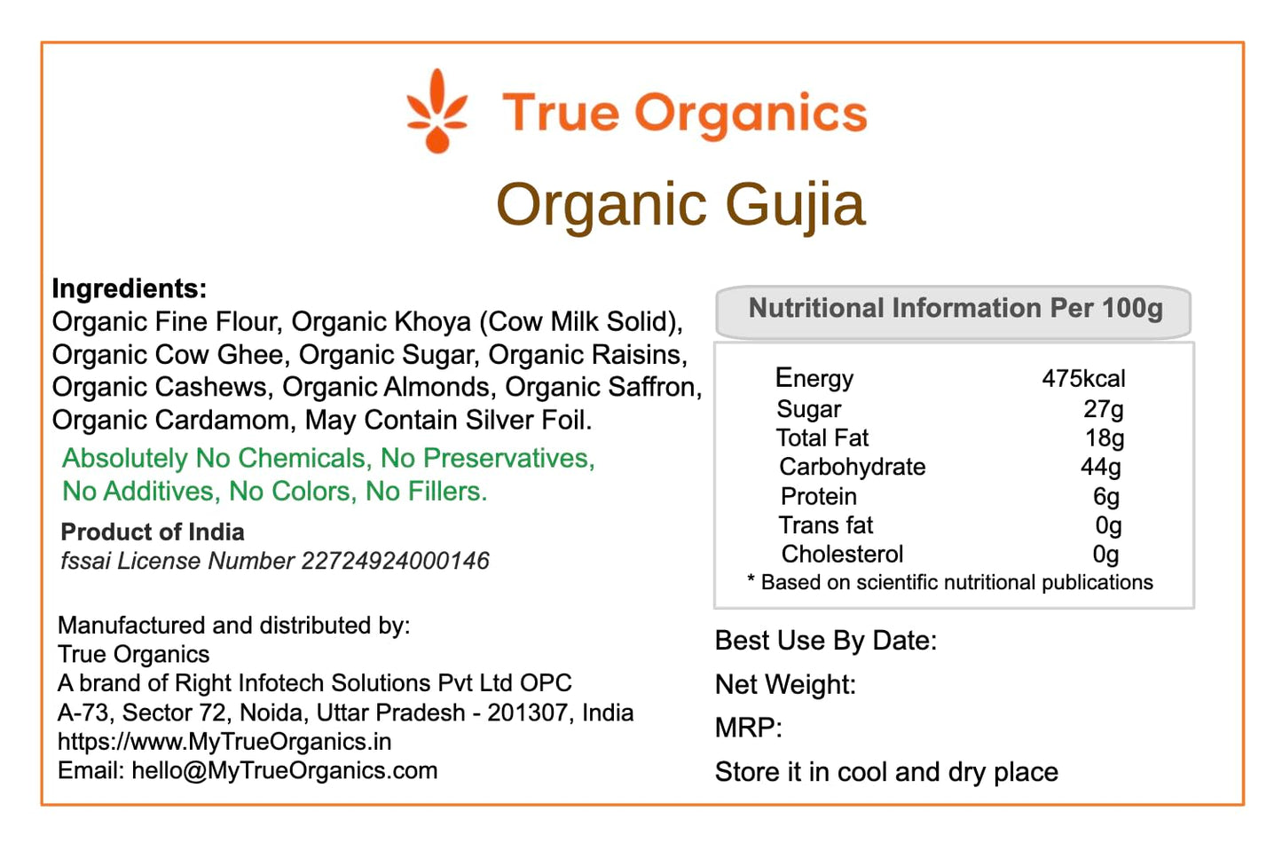 Organic Gujia 450gm