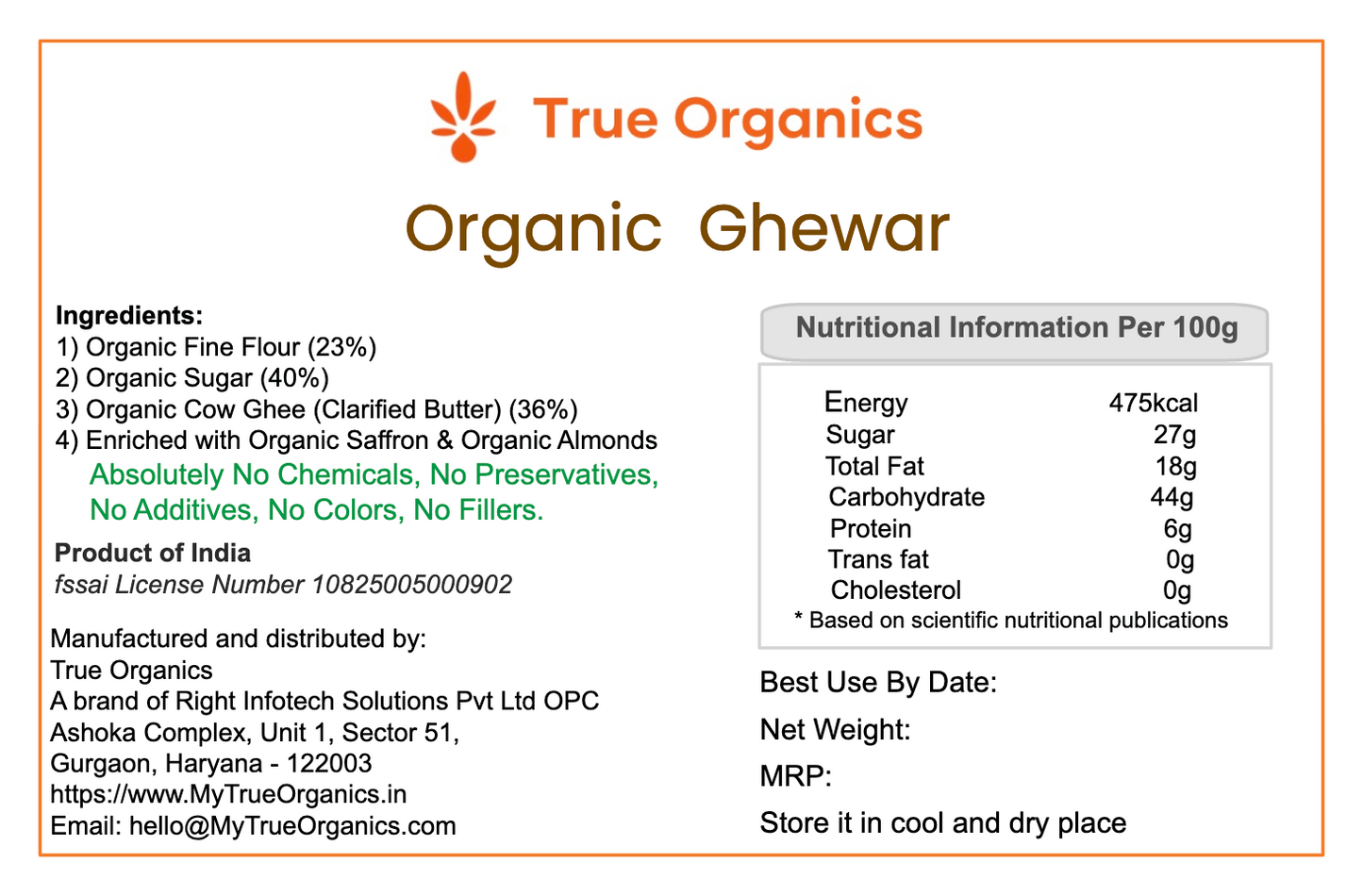 Organic Ghewar 300grams